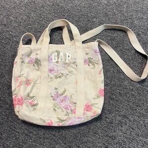 GAP x LoveShackFancy White and Pink Floral Tote